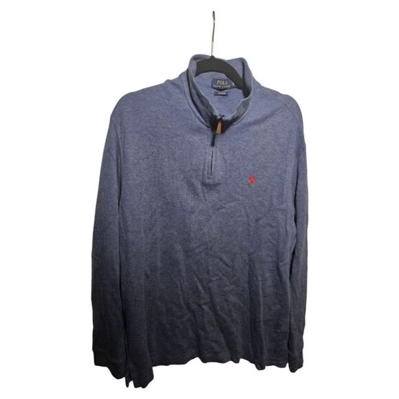POLO RALPH LAUREN Blue Quarter Zip Pullover - Size XL - Picture 1 of 8